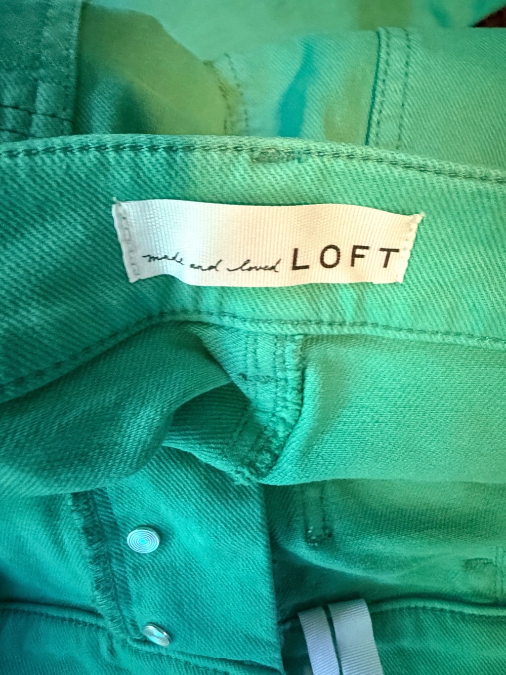Loft Women’s Mint Green Flare Jeans - Picture 5 of 6